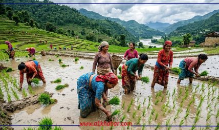 देशभर ४५.८१ प्रतिशत मात्रै धान रोपाइँ, गत वर्षभन्दा प्रगति सुस्त